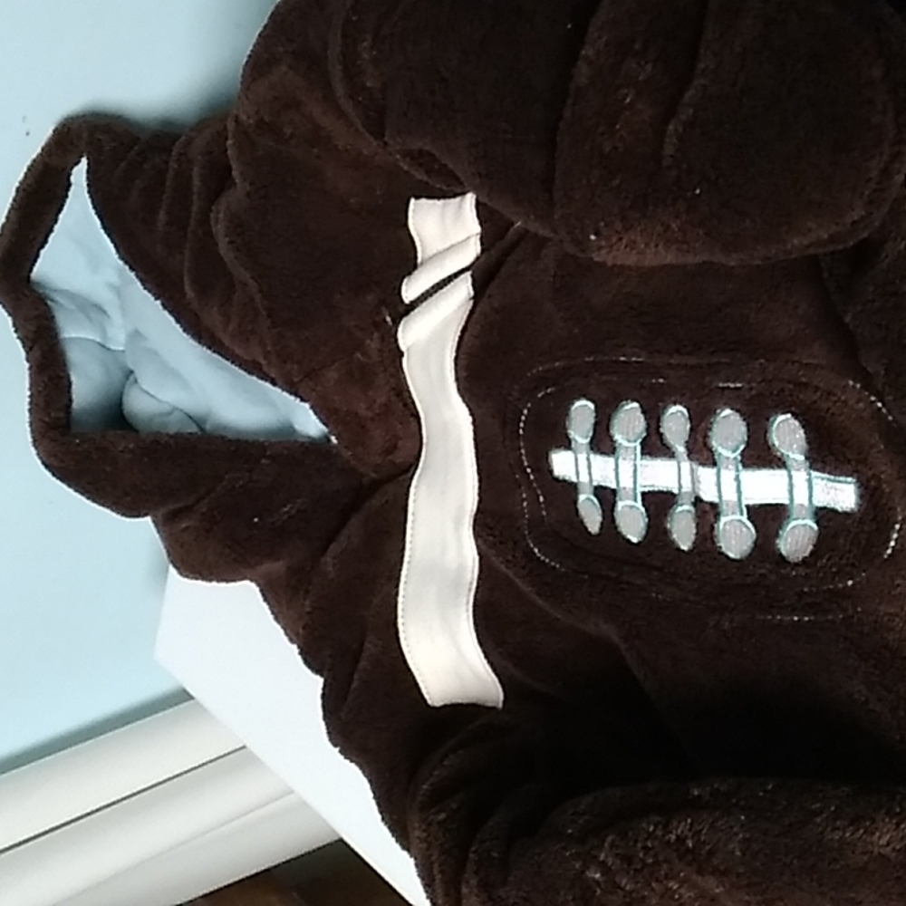 Hooded winter boy football outerware